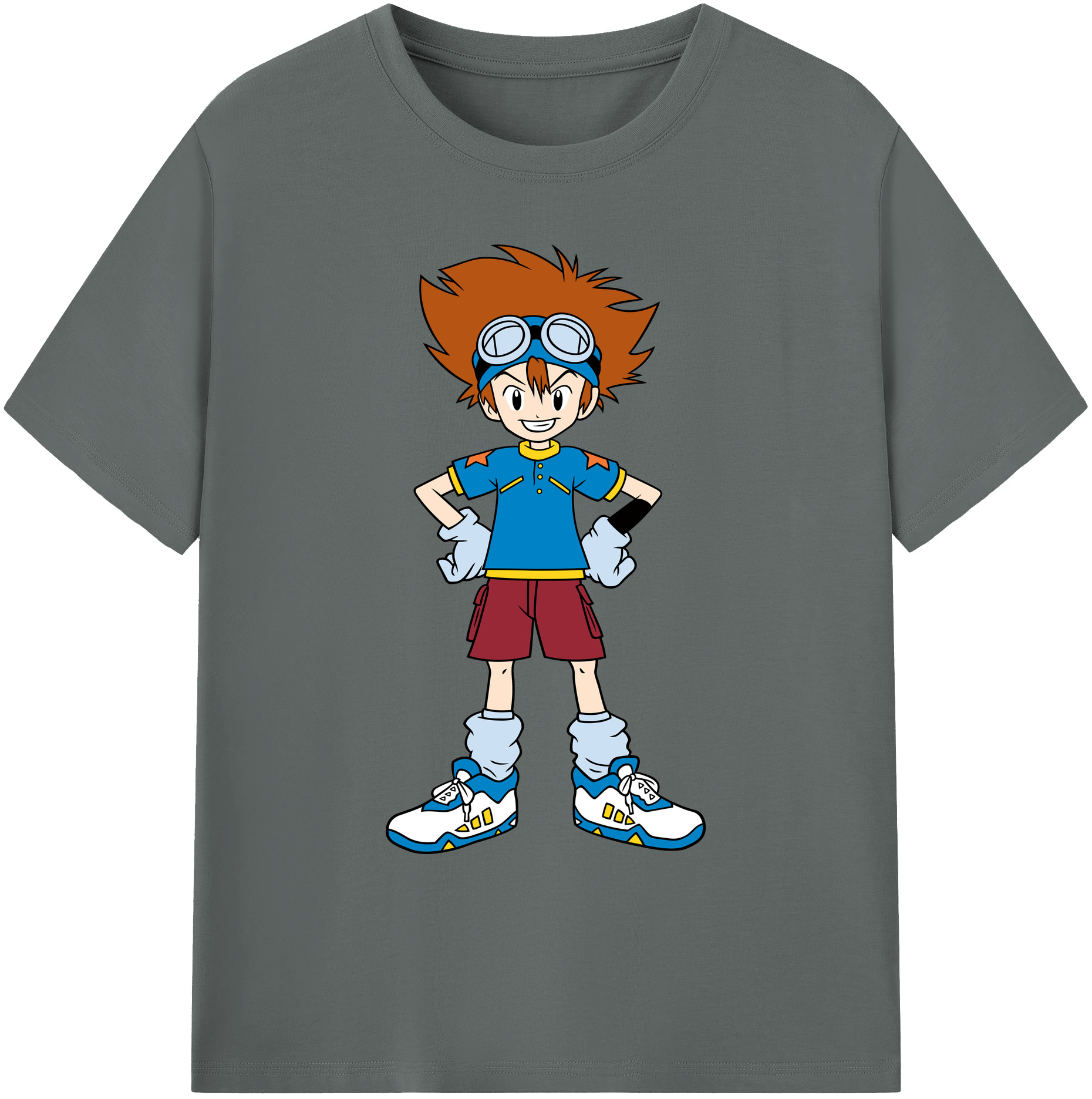 （画像用） Digimon デジタルモンスター/デジモン 綿100％ メンズ半袖Tシャツ｜肌触りやわらか＆通気性